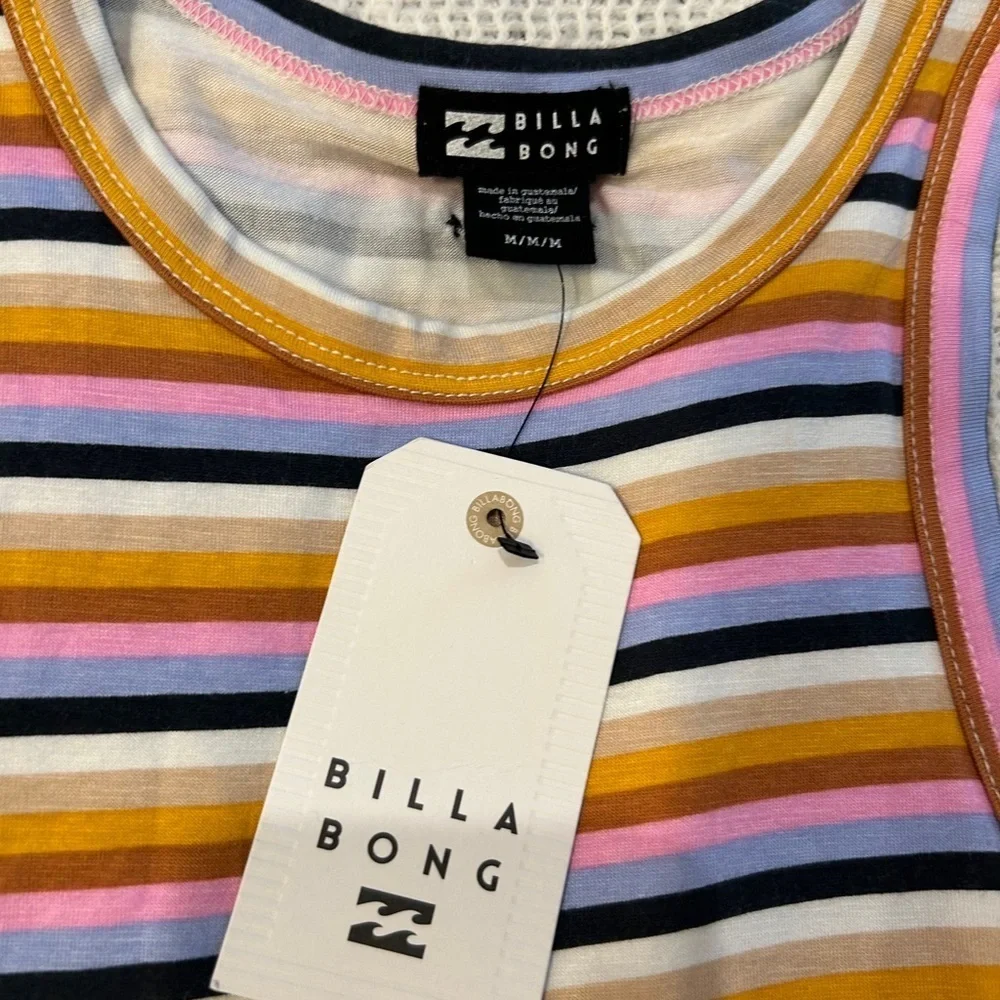 Billabong Women’s TomBoy Tank Dress. Multicolor stripes. NWT. Medium - Picture 8 of 10